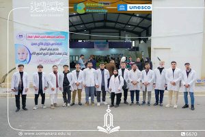 Read more about the article Instructors and Students of Al-Manara University Participate in Supporting Cancer Patients by Visiting the Charity Market in Maysan​